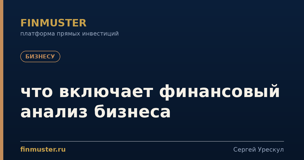 что включает финансовый анализ бизнеса